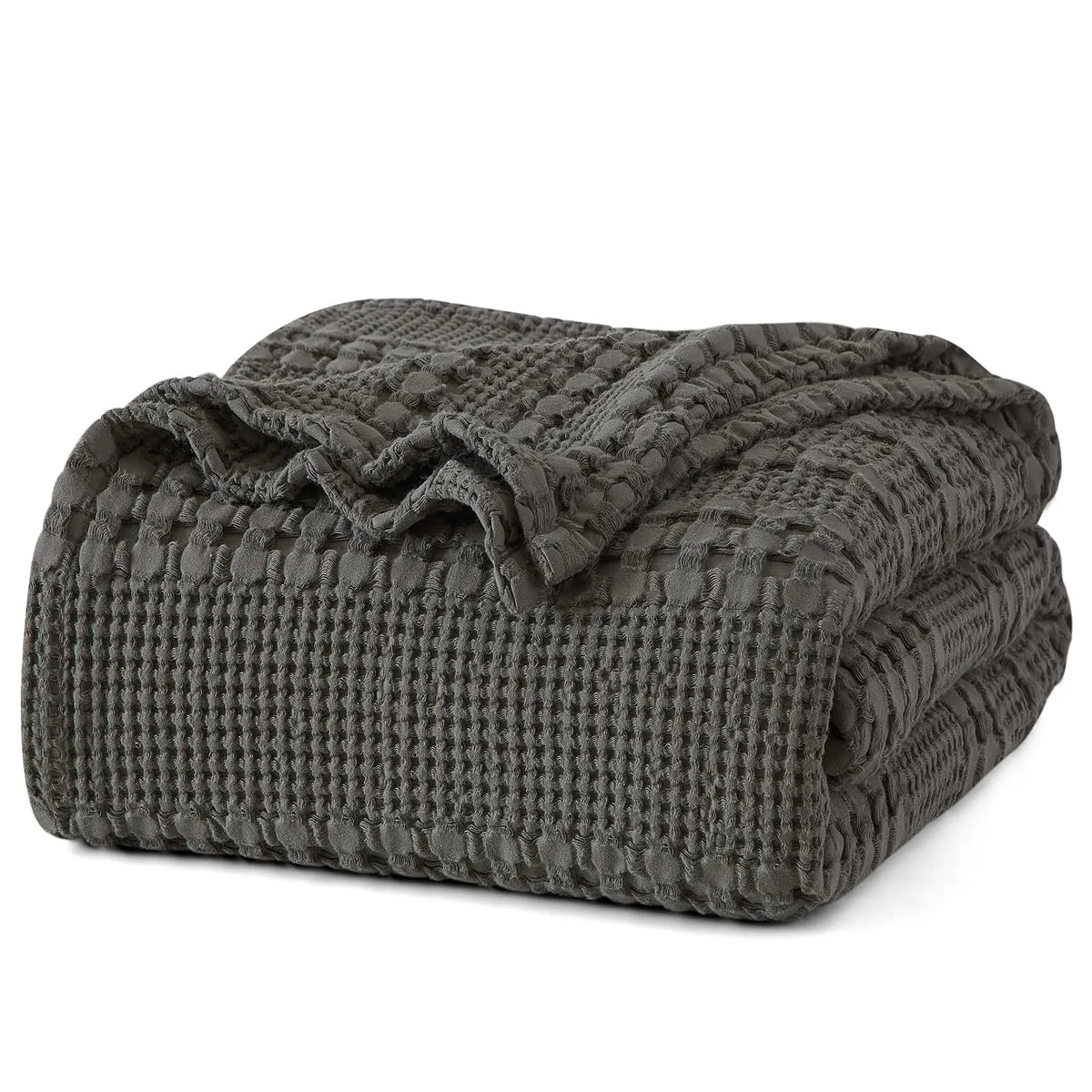 100% Cotton Weave Waffle Blanket, Aesthetic Soft Lightweight and Breathable Blanket